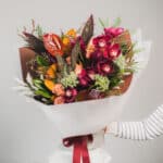 Modern floral arrangement with orchids and anthurium. - The Village Florist Hunters Hill