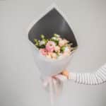 Pink and white ranunculus bouquet, available for delivery. - The Village Florist Hunters Hill