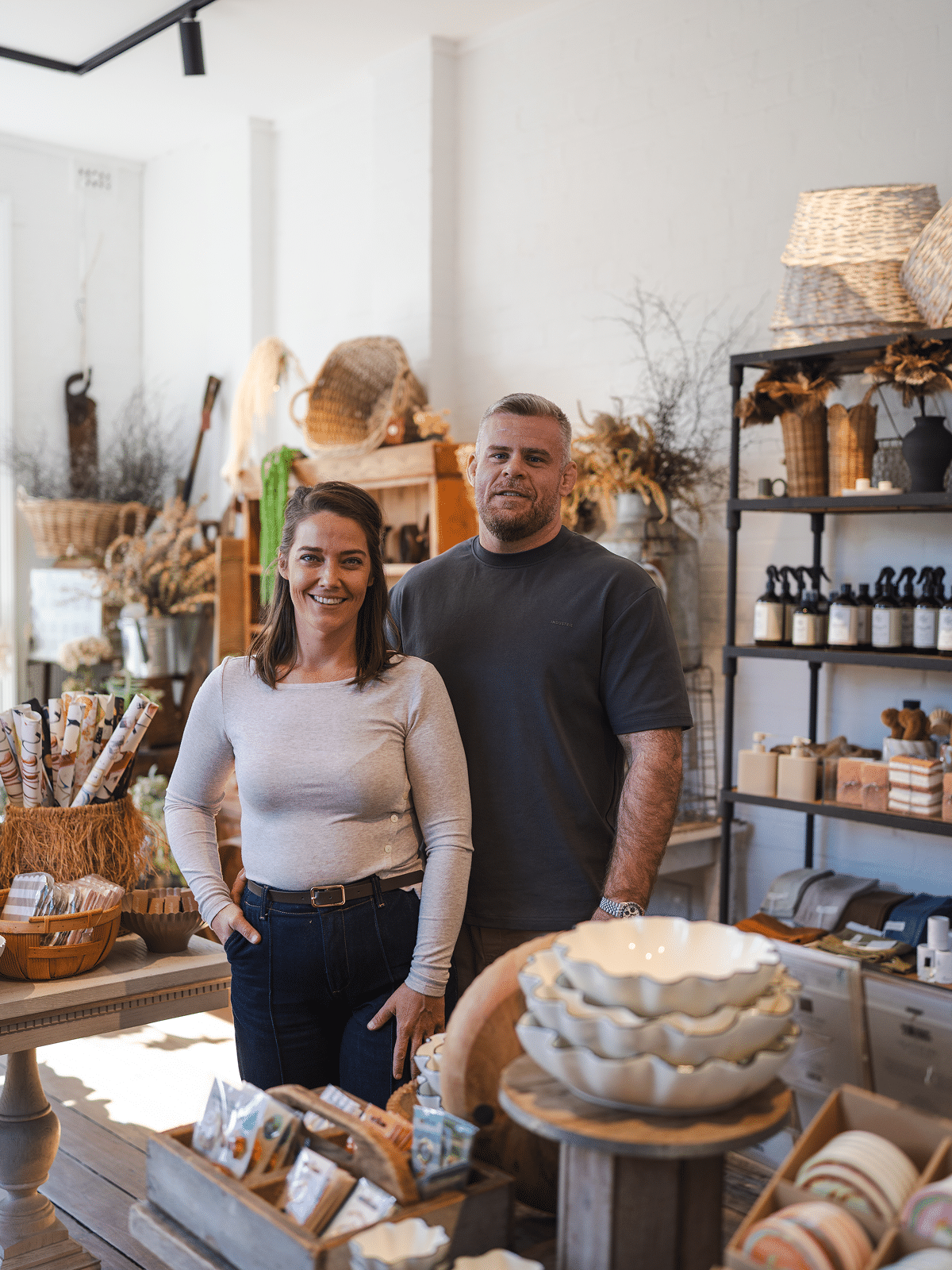 Couple in their Sydney florist shop - The Village Florist Hunters Hill